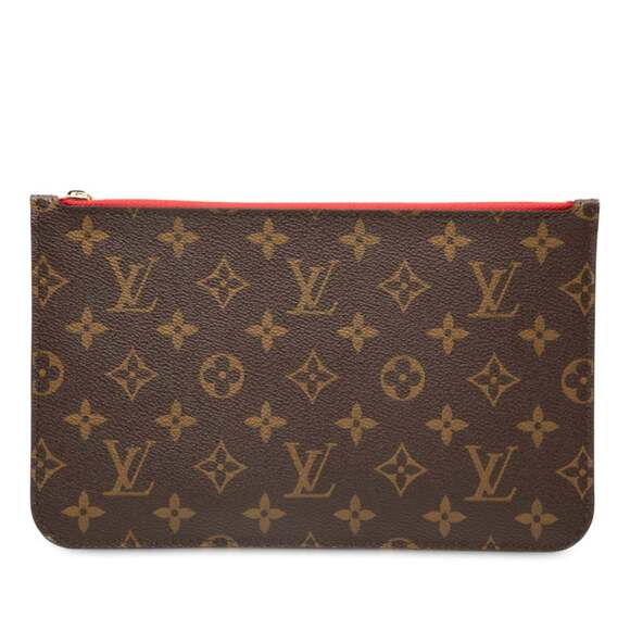 LOUIS VUITTON Brown Monogram Neverfull MM Pouch